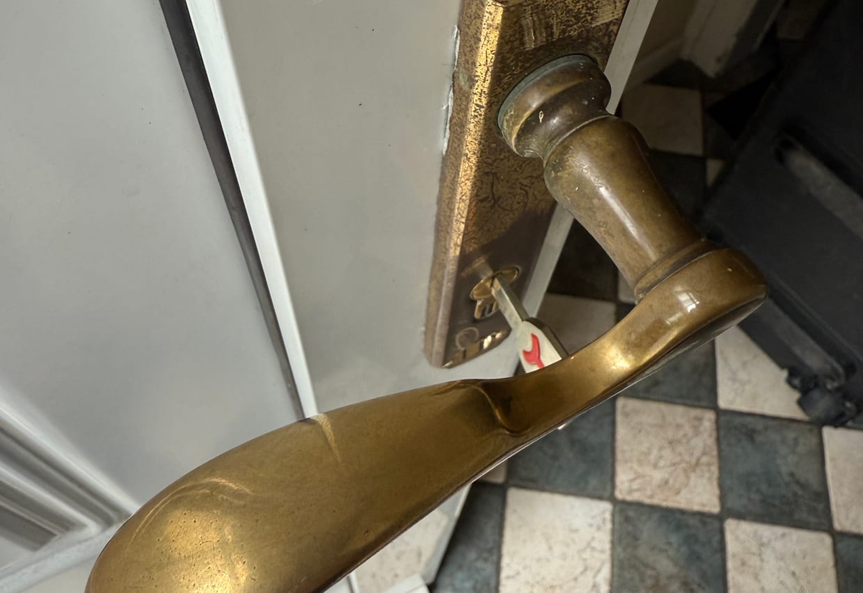 Poignée en laiton restaurée